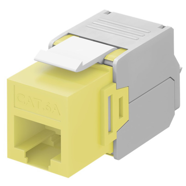 [IWP-MD_C6A_YEW] Frutto Keystone RJ45 Cat6A UTP 500MHz Giallo
