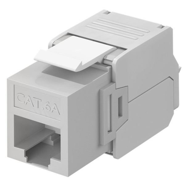 [IWP-MD_C6A_GRW] Frutto Keystone RJ45 Cat6A UTP 500MHz Grigio