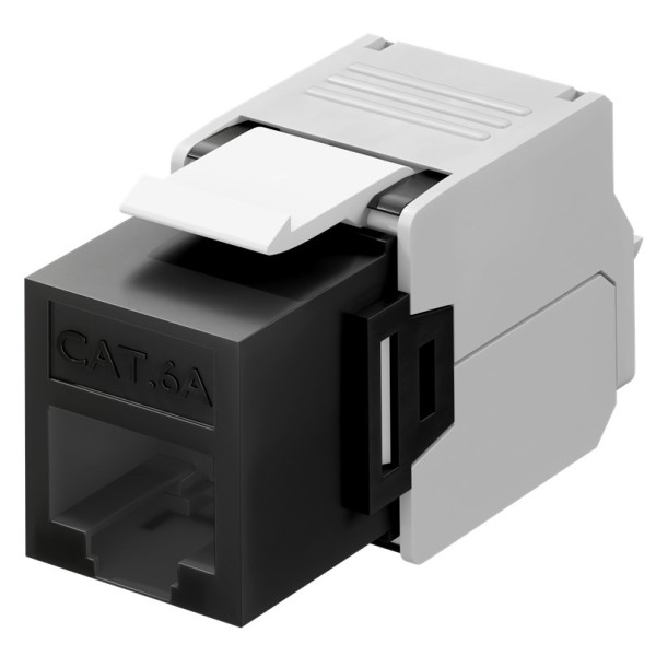 Frutto Keystone RJ45 Cat6A UTP 500MHz Nero