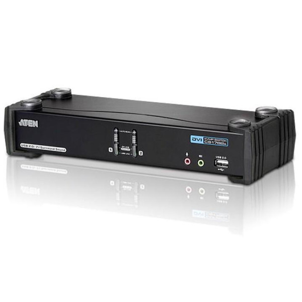 [IDATA_CS-1782] Switch KVM USB DVI Dual Link a 2 porte con audio e hub USB, CS1782A