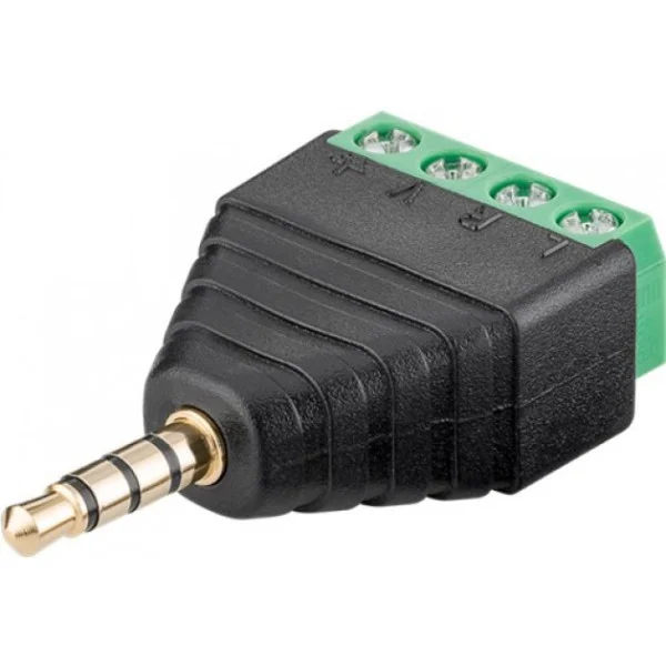 [IADAP_TB4-AU35M] Adattatore Audio 3.5 mm Maschio a Terminal Block 4 pin