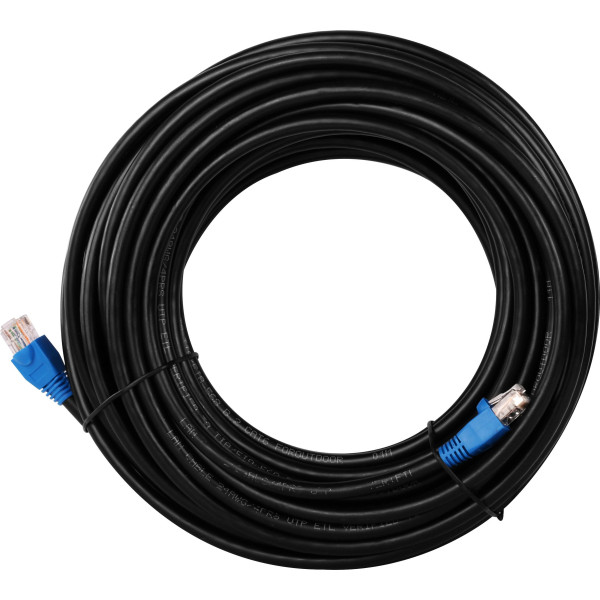[ICOC_CCA6U-200-EXB] Matassa U/UTP Cavo Patch Cat.6 CCA 20m da Esterno Nero/Blu