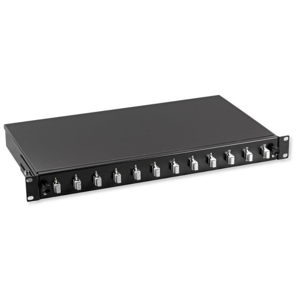 [ILWL_SB-DT-12SCSM] Cassetto Ottico 19'' con 12 bussole SC Simplex Multimodale Nero