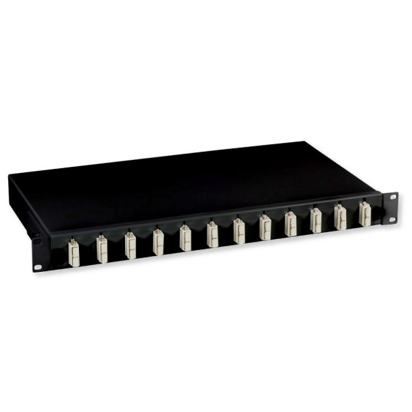 [ILWL_SB-DT-12SCDM] Cassetto Ottico 19'' con 12 bussole SC Duplex Multimodale OM2 Nero