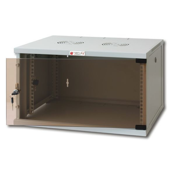 [I-CASE_EL-1009G45] Armadio Rack 19'' a Muro 9U prof. 450 Grigio Assemblato