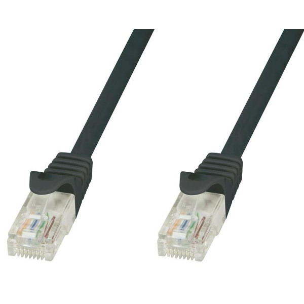 [ICOC_CCA5U-0025-BKT] Cavo di rete Patch in CCA Cat.5E Nero UTP 0,25m