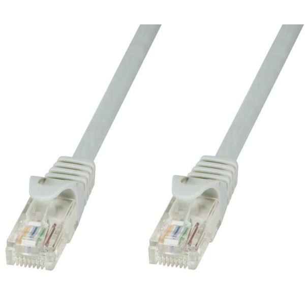 [ICOC_CCA5U-005T] Cavo di rete Patch in CCA Cat.5E Grigio UTP 0,5m