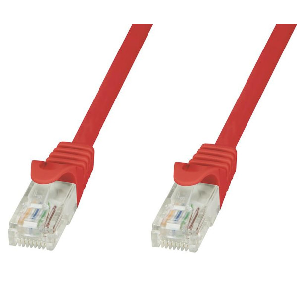 Cavo di rete Patch in CCA Cat.6 Rosso UTP 3 metri