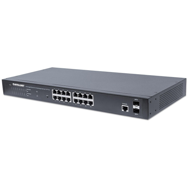 [I-SWHUB_POE-341] Switch Gigabit Ethernet 16 Porte PoE+ Web Managed con 2 Porte SFP