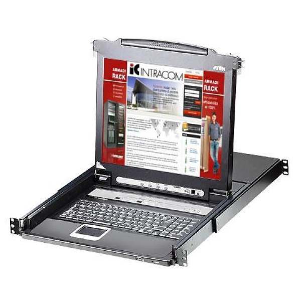 Switch KVM USB-PS2 VGA 8 Porte con LCD 19'' e Porta USB, CL5708N