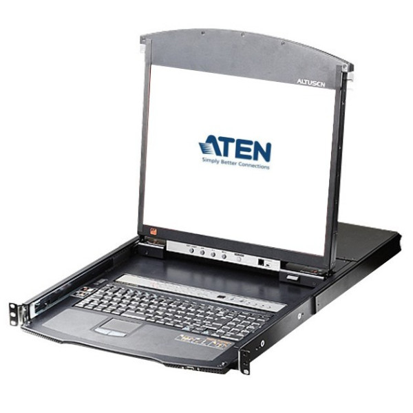 [IDATA_KL-1516AIN] Switch KVM Cat.5E/6 Over IP a 16 porte con LCD 19'' Dual Rail, KL1516AIN
