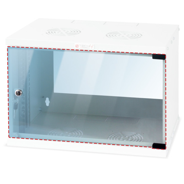 [I-CASE_GLASS-06EL] Vetro di Ricambio per Armadio Rack 19'' a Muro 6U