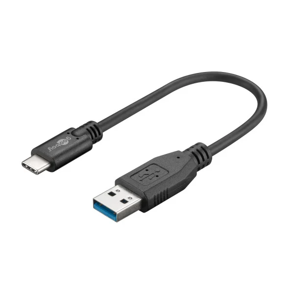 [ICOC_MUSB31-CMAM015] Cavo USB3.2 Gen1 USB-A Maschio USB-C™ Maschio 0,15m Nero