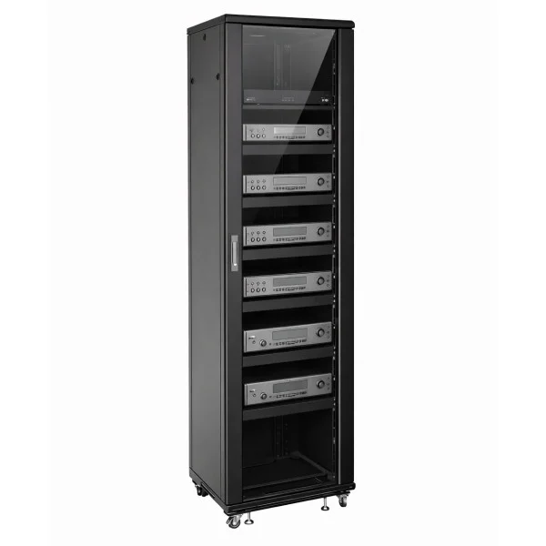 [I-CASE_AV-2144BKTY] Armadio Rack 19'' 600x600 44U per Audio Video Nero
