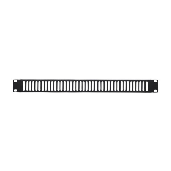 Pannello di Chiusura Ventilato 1U Nero per Rack Audio Video