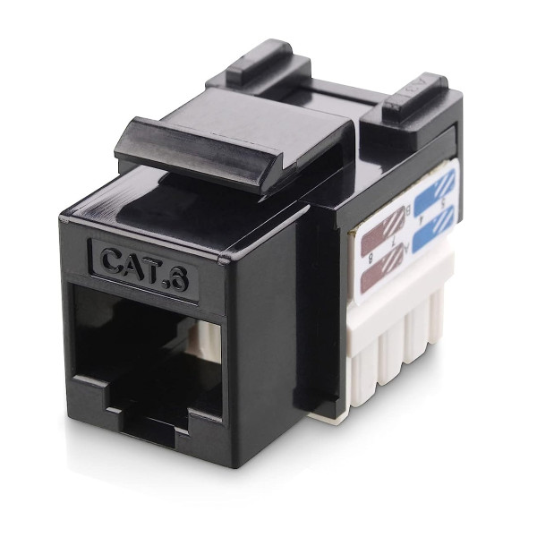 [IWP-MD_C6_BKT] Frutto Keystone RJ45 Cat.6 UTP IDC 90&deg; Nero
