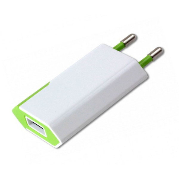 [IPW-USB-ECWG] Caricatore USB 1A Compatto Spina Europea Bianco/Verde