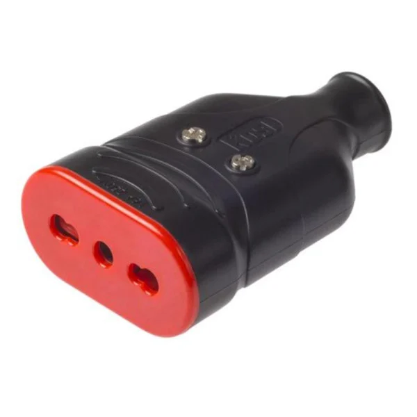 [IPW-RUB-PR16B] Presa Mobile in Gomma 10/16A 2P+T 250V Nero