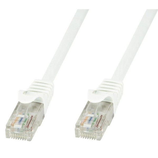 Cavo di Rete Patch in Rame Cat.6 Bianco UTP 3 metri