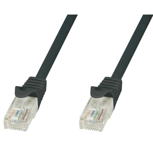 Cavo di Rete Patch in Rame Cat.6 Nero UTP 3 metri