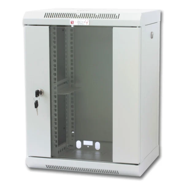 [I-CASE_EM-1009GPTY] Armadio Rack 10'' a muro 9 unit&agrave; con pannelli asportabili Grigio prof. 300 mm