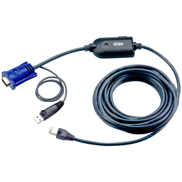 [IDATA_KA-7970] Adattatore KVM VGA 1 porta USB con cavo 5m, KA7970-AX