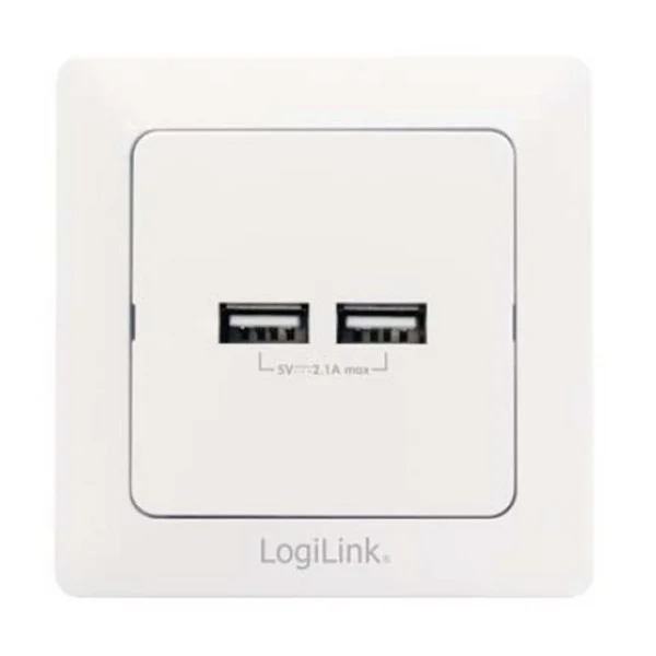 [IPW-USB-W02U] Presa a Muro 2 porte USB Bianco