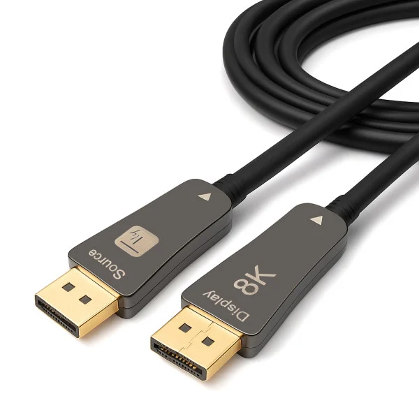 Cavo Ottico Attivo DisplayPort 1.4 Active Optical Cable 8K@60Hz 32.4 Gbps Connettori a Scatto 20m