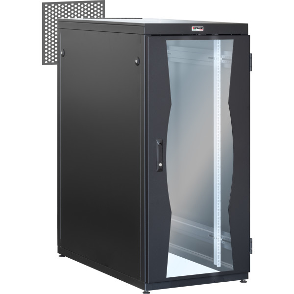 [I-CASE_FP-2710BKXVG] Armadio NetRack 19'' 600x1000 27 Unit&agrave; Nero Pannello Grigliato da Assemblare