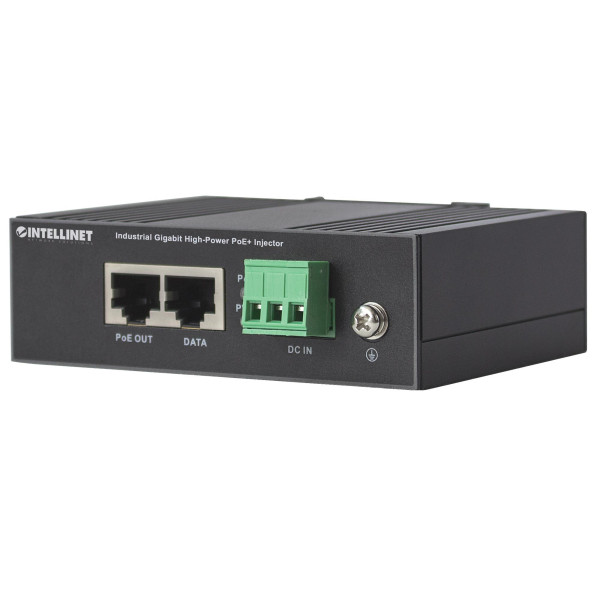 [I-SWHUB_IND-POE30W] Iniettore Industriale per Guida DIN Gigabit High-Power PoE+ 30W