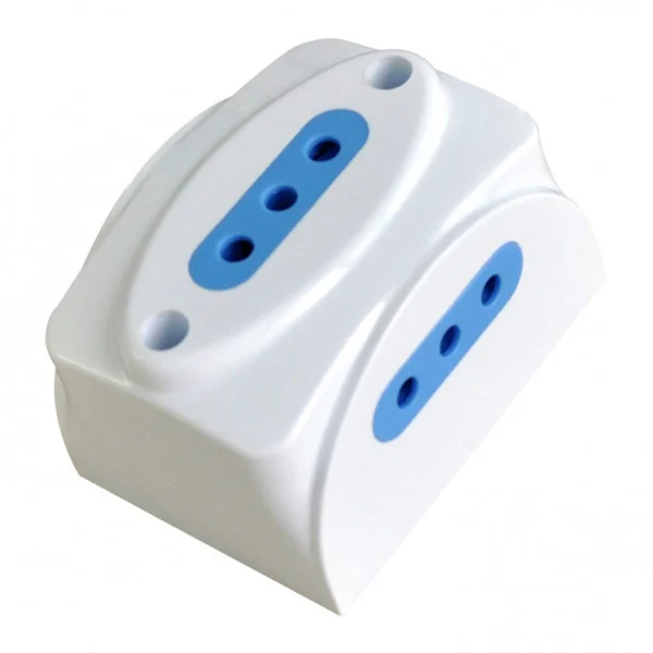 [IUPS-PCP-3I10A] Presa tripla 10A 2P+T da muro bianco