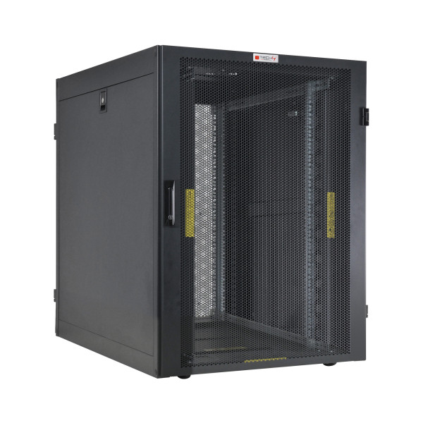 Armadio NetRack 19'' 600x1000 24 Unit&agrave; Ventilato Nero da Assemblare