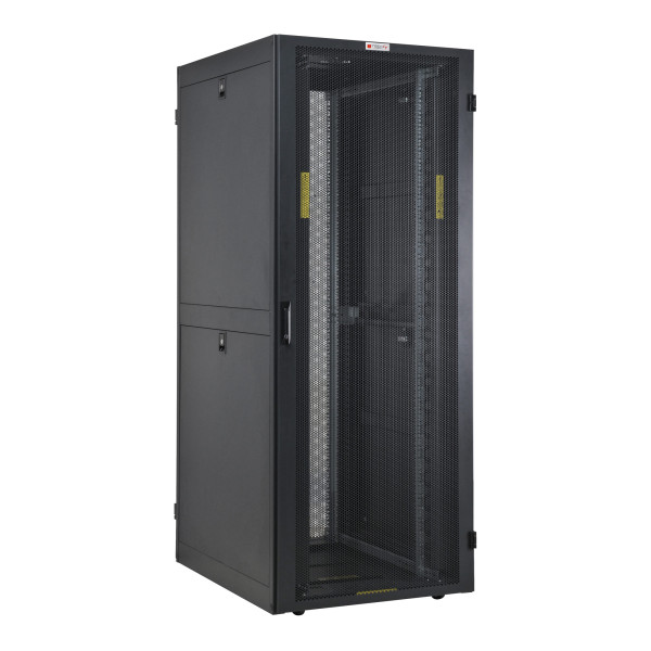 [I-CASE_FP-42VTBK2] Armadio NetRack 19'' 600x1000 42 Unit&agrave; Ventilato Nero da Assemblare