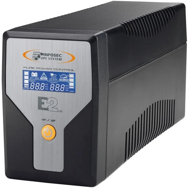 [ICUE2LCD600] Gruppo di Continuità UPS E2 600VA LCD Line Interactive Onda Sinusoidale