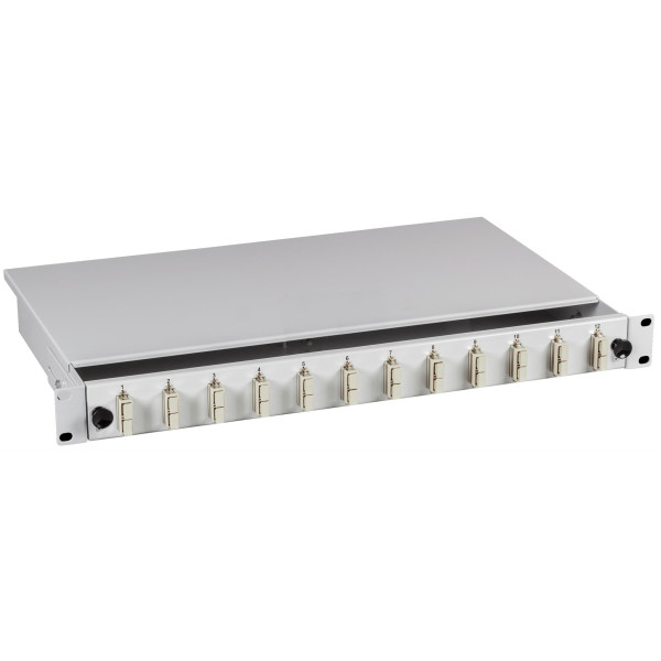 [ILWL_SB-DT-24SCDSG] Cassetto Ottico 19'' con 24 bussole SC Duplex Monomodale Grigio
