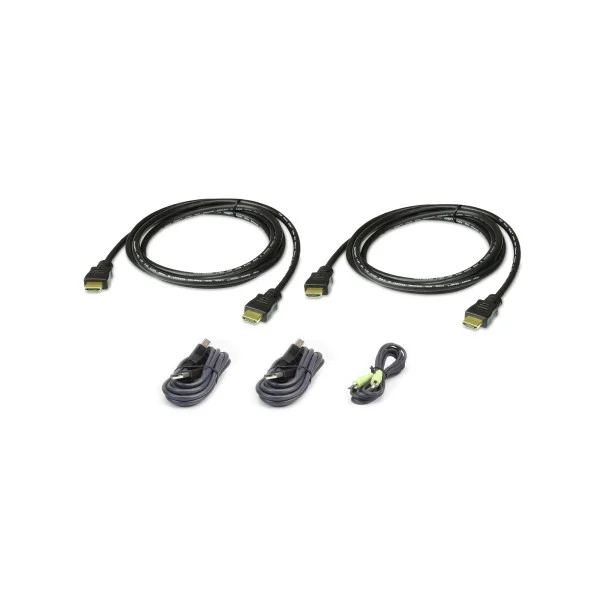 [ICOC_2L-7D02UHX5] Kit cavo KVM di sicurezza schermo doppio USB HDMI da 1,8 m, 2L-7D02UHX5