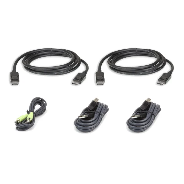 [ICOC_2L-7D03UDPX5] Kit cavo KVM di sicurezza USB DisplayPort a visualizzazione doppia da 3 m, 2L-7D03UDPX5