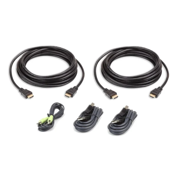 [ICOC_2L-7D03UHX5] Kit Cavo KVM Sicurezza USB HDMI Visualizzazione Doppia 3 metri, 2L-7D03UHX5