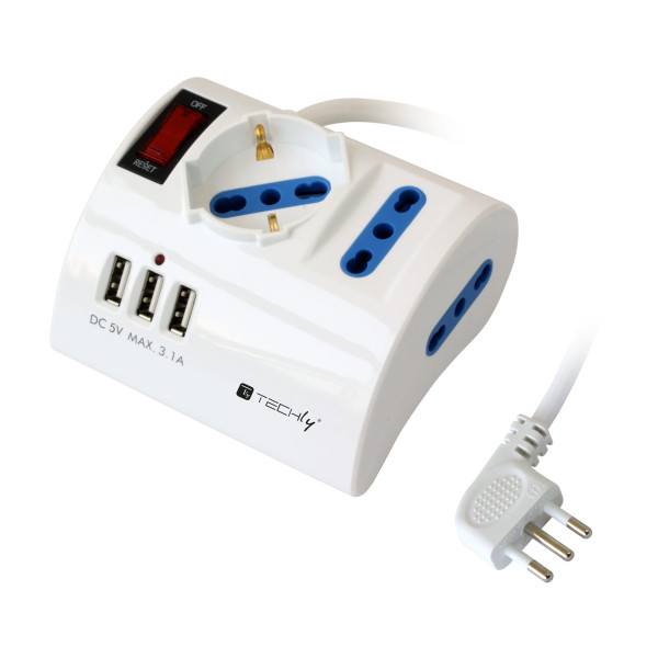 [IUPS-PCP-DESK10AP] Multipresa da Tavolo 3 Posti con Porte USB