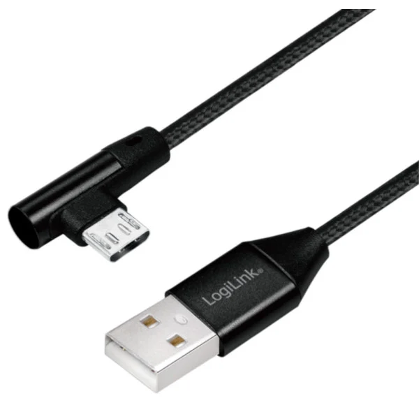 [ICOC_MU290A-010B] Cavo USB Micro-B Maschio Angolato/USB-A Maschio Dritto 1m Nero