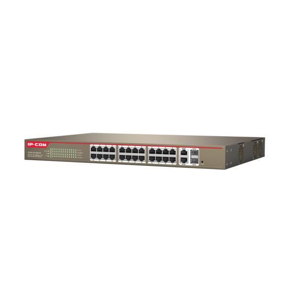 Switch 24 porte 10/100 con 2 porte gigabit/SFP combo con Web-Smart, S3300-26-PWR-M