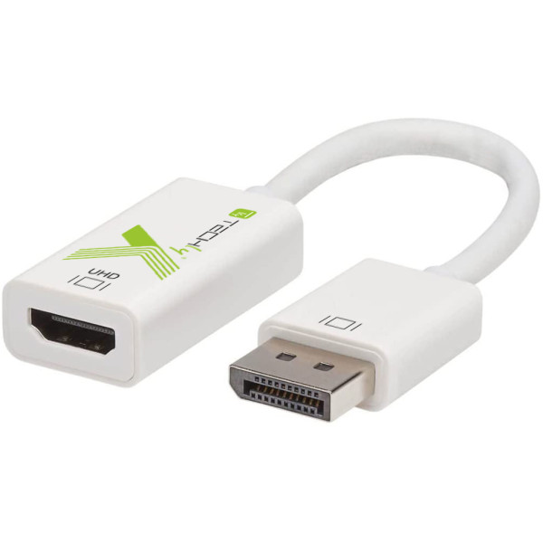 Adattatore Attivo Displayport 1.2 Maschio HDMI Femmina 4K 60Hz 15 cm Bianco