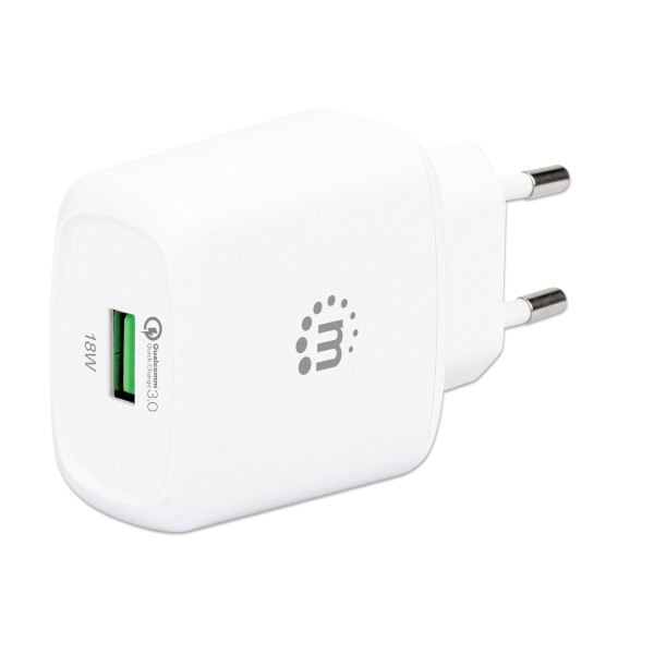 [IPW-USB-QC3WH] Caricatore USB da Muro QC3.0 18W Quick Charge™ Bianco