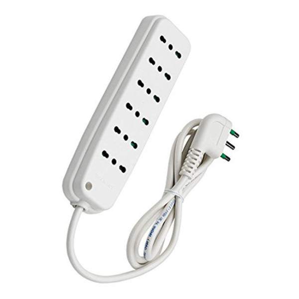[ICPS4046W] Multipresa 6 Posti con Spina Italiana Angolata Bianco