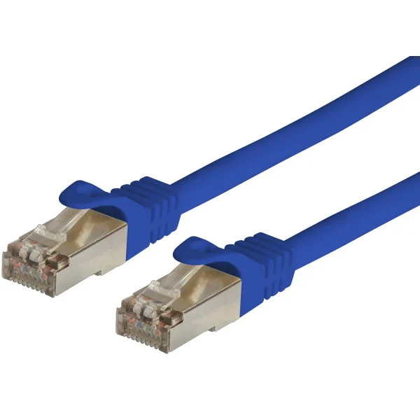 Cavo di Rete Patch in Rame Cat. 6A SFTP LSZH 0,25 m Blu