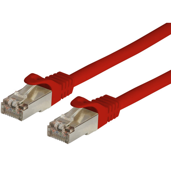 Cavo di Rete Patch in Rame Cat. 6A SFTP LSZH 0,5 m Rosso