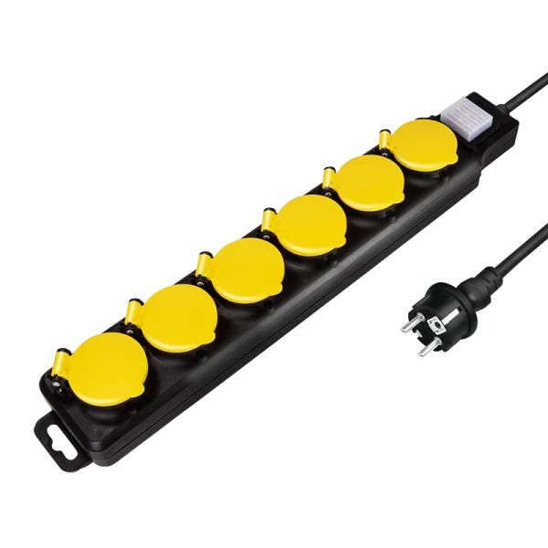 [IUPS-PCP-66WP] Multipresa 6 Posti Schuko per Esterno