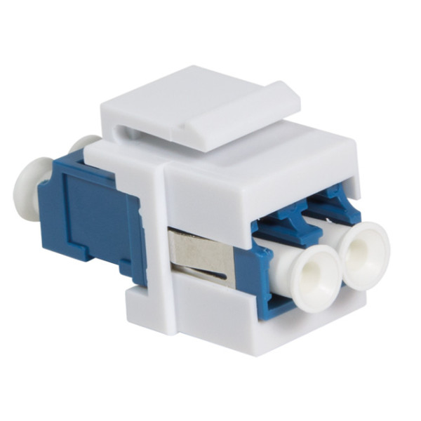 [ILWL-KEY-LCDS] Giunto Fibra LC Duplex Monomodale per Keystone Blu e Bianco