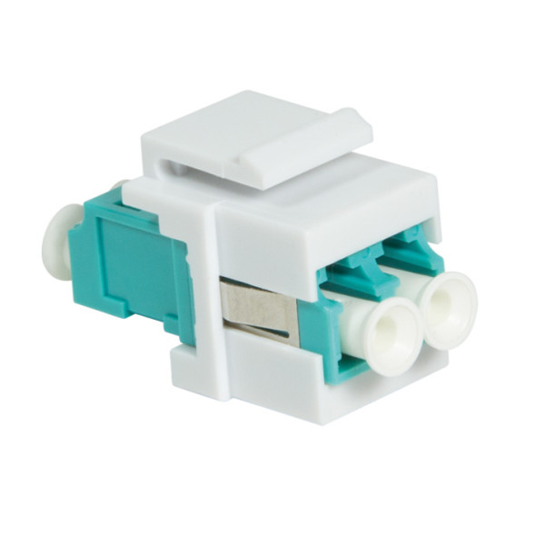 [ILWL-KEY-LCDM] Giunto Fibra LWL LC Duplex Multimodale per Keystone Acqua e Bianco
