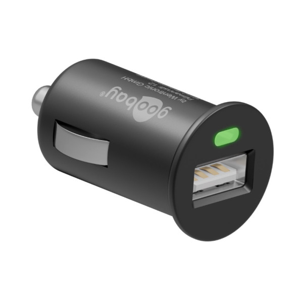 [IUSB2-CAR4-1A1P] Caricatore Compatto da Auto/Camion 1 porta USB con uscita 1A Nero